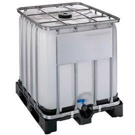 IBC Behälter • transparent, 1050 ltr, 1200 mm x 1000 mm H 1175 mm