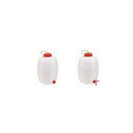 Wasserkanister HDPE Polypropylen weiß rot 5 ltr Ø 180 mm  H 280 mm Produktbild