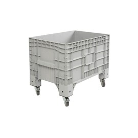 Volumenbehälter COMFORT 280 ltr PP grau 4 Rollen  | Rollen feststellbar | glatte Wände Produktbild