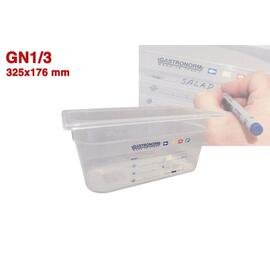 Gastronorm Behälter GN 1/3  x 150 mm Kunststoff transparent | Dauer-Etikett Produktbild
