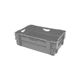 Drehstapelbehälter H 190 mm PP grau nestbar | Boden + Wände geschlossen Produktbild
