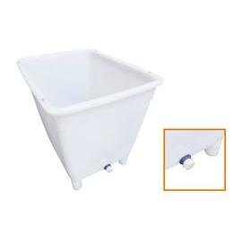 Großvolumenbehälter NATURAL  • weiß  | 210 ltr | 790 mm  x 605 mm  H 680 mm | Drehverschluss Produktbild 1 S