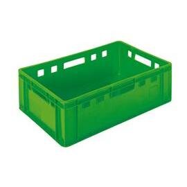 3 x Eurofleischerkiste Vorratsbox E2-Kiste Box Gemüsekiste stabelbar hellgrün 