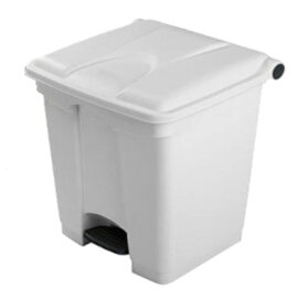 Tretabfalleimer 30 ltr Kunststoff weiß mit Fußpedal  L 410 mm  B 398 mm  H 435 mm Produktbild