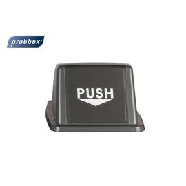 PSD-1081 Hoher Klappdeckel PUSH, rechteckig, grau, Polypropylen, Außenmaße: 335x470 x H 220 mm, Gewicht: 0,7 kg Produktbild