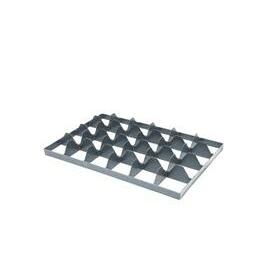 Euronorm Facheinteilung 4 x 6 Fächer, unten - Ø 86 mm grau Produktbild