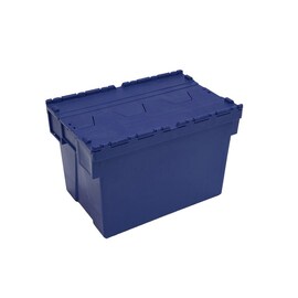 Deckelkiste 69 ltr PP blau mit Deckel Produktbild