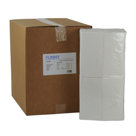 Tafelservietten Zellstoff weiß 3-lagig 1/8 Buchfalz 400 mm x 400 mm | 8 x 200 Stück Produktbild