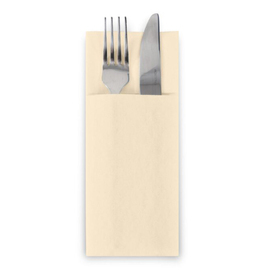 Airlaid-Bestecktasche creme 1/8 Buchfalz 320 mm x 400 mm | 1250 Stück Produktbild