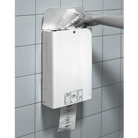 Kombi-Hygiene-Abfallbehälter Aluminium weiß Produktbild 1 S
