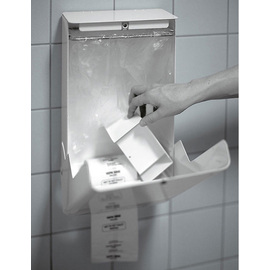 Kombi-Hygiene-Abfallbehälter Aluminium weiß Produktbild 2 S