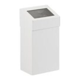 Abfallbehälter 18 ltr Aluminium weiß Pushdeckel  L 277 mm  B 170 mm  H 500 mm Produktbild