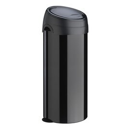 Abfallbehälter 40 ltr Metall schwarz Touchdeckel Ø 320 mm  H 730 mm Produktbild