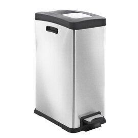 Tritt-Mülleimer Rejoice Step Bin schmal Edelstahl 30 ltr Kunststoffdeckel matt Produktbild