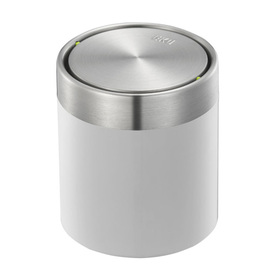 Tischabfallbehälter 1,5 ltr mit Schwingdeckel Fandy Edelstahl weiß Ø 121 mm Produktbild