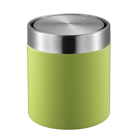 Tischabfallbehälter 1,5 ltr mit Schwingdeckel Fandy Edelstahl lindgrün Ø 121 mm Produktbild