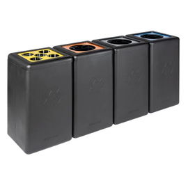 Bechersammler BrickBin schwarz quadratisch 65 ltr | 350 mm x 350 mm H 700 mm Produktbild 3 S