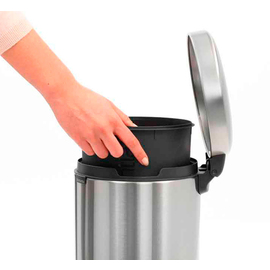 Tretmülleimer NewIcon 5 ltr Edelstahl matt fingerabdruckgeschützt Produktbild 2 S