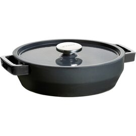 Pfanne SLOW COOK DARK GREY mit Deckel  • Gusseisen dunkelgrau 1,9 ltr  Ø 250 mm | 305 mm  H 90 mm | angegossene Griffe Produktbild