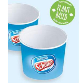 Eisbecher Schöller 160 ml Pappe blau mit Schriftzug Produktbild