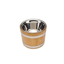 RESTPOSTEN | Antipasti Thekenholzfass 3500 ml Holz  | mit Edelstahlschüssel Produktbild