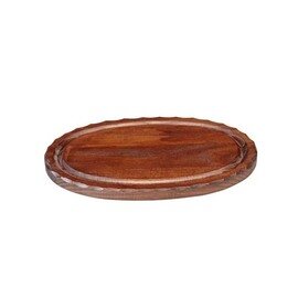 Steakbrett Holz  • mahagonifarben mit Saftrille | 340 mm  x 220 mm Produktbild