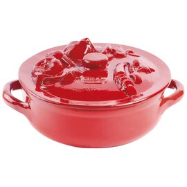 Ratatouillekochtopf LINEA GOURMET 3,7 ltr Ton mit Deckel rot  Ø 270 mm  H 145 mm  | 2 Griffe Produktbild