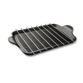 Grillplatte Aluminium Aussparungen für 8 Spieße 470 mm x 260 mm Produktbild
