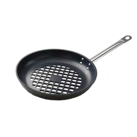 Grillpfanne gelocht Aluminium | Stielgriff  Ø 320 mm Produktbild