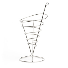 Pommestütenhalter Edelstahl Kegelform Ø 110 mm H 230 mm Produktbild