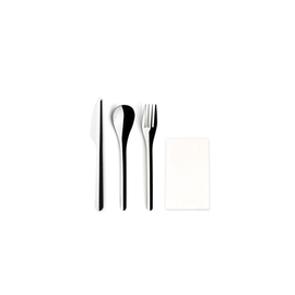 Besteck Set Edelstahl Messer | Gabel | Löffel | Serviette Produktbild