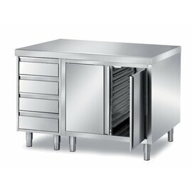 Schranktisch | 1800 mm x 700 mm H 870 mm mit 4 Schubladen mit 2 Flügeltüren Produktbild