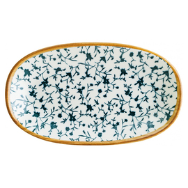 Platte 335 mm x 195 mm oval CALIF Gourmet Porzellan Dekor floral weiß | blau Produktbild