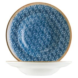Pastateller Ø 268 mm LUPIN Porzellan Dekor floral blau rund Produktbild