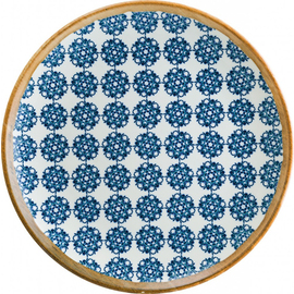Pizzateller Ø 325 mm LOTUS Gourmet Porzellan Dekor floral weiß | blau Produktbild 0 L