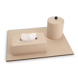 Schreibtischunterlage | Welcome Tray SWITCH Kunstleder schwarz | beige | 500 mm x 400 mm Produktbild 4 S