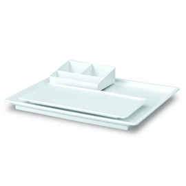 Welcome Tray Hendon ABS weiß 3-teilig | 370 mm  x 320 mm Produktbild