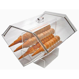 Eiswaffelbehälter passend für 90 - 120 Eiswaffeln mit Trennwand Plexiglas 360 mm x 300 mm H 360 mm Produktbild