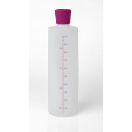 Dosierflasche mit Skala Skalierung bis 1000 ml PP transparent Ø 70 mm H 300 mm Produktbild
