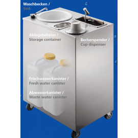 Portioniererduschanlage Mobilstation i. ScoopShower Silver 230 Volt | 600 mm x 400 mm H 1100 mm Produktbild 1 S