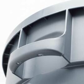 Abfallcontainer rund, grau, 120 Liter Produktbild 2 S