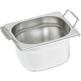 Gastronormbehälter Serie Basic, GN 1/6, 200 mm Tiefe, mit Fallgriffen Produktbild