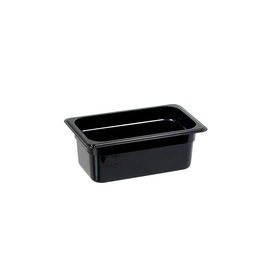 Gastronormbehälter, Serie STANDARD, Polycarbonat, schwarz, GN 1/4 (100 mm) Produktbild