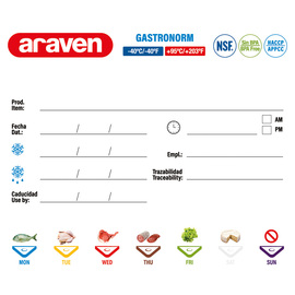 ARAVEN Gastronormbehälter mit Deckel, Polypropylen, GN 1/1 (150 mm) Produktbild 5 S