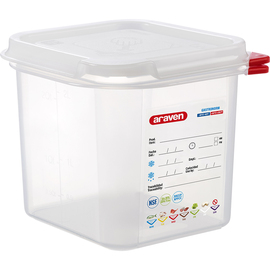 ARAVEN Gastronormbehälter mit Deckel, Polypropylen, GN 1/6 (150 mm) Produktbild