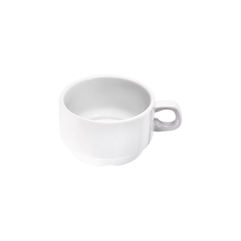 Kaffee-Obertasse, stapelbar, reinweißes Hotelporzellan, Serie Isabell, 0,2 Liter Produktbild
