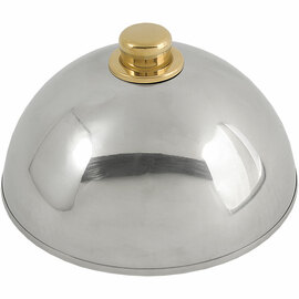 Tellerglocke mit goldfarbenen Griffknopf, Ø 25 cm, Höhe 11 cm Produktbild