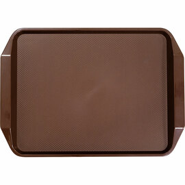 Tablett mit Griffen, aus Polypropylen, braun, 43 x 30,5 x 3 cm (BxTxH) Produktbild