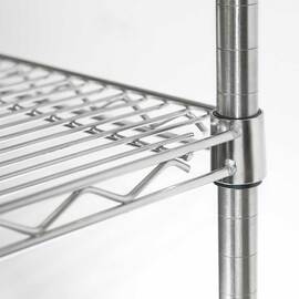 Lagerregal aus Chromstahl 1220x455x1800 mm (BxTxH) Produktbild 2 S