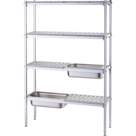 Lagerregal mit GN1/1 - Aufnahme 1120x360x180 mm (BxTxH) Produktbild 5 S